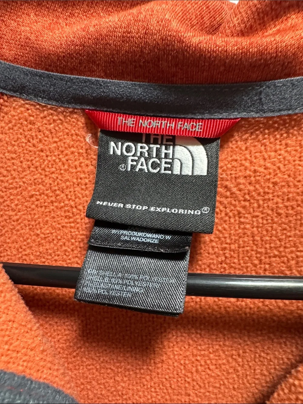 The North Face Orange Red Half-Zip Performance Fleece Pullover